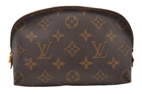Authentic Louis Vuitton Monogram Pochette Cosmetic Pouch M47515 LV 2496I