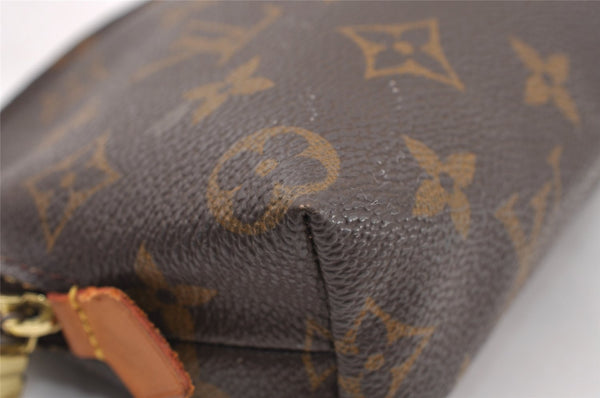 Authentic Louis Vuitton Monogram Pochette Cosmetic Pouch M47515 LV 2496I