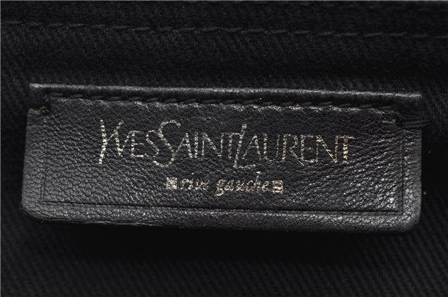 Authentic YVES SAINT LAURENT Muse Two Shoulder Bag Leather 229680 Black 2497F