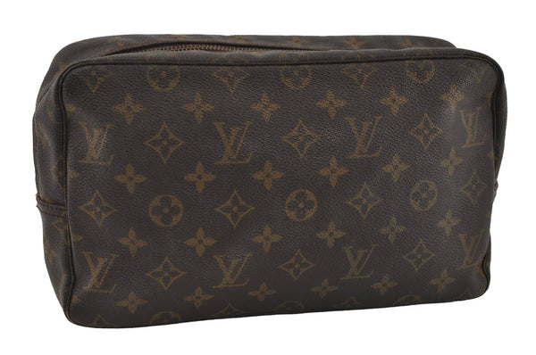 Auth Louis Vuitton Monogram Trousse Toilette 28 Clutch Bag M47522 Junk 2497I