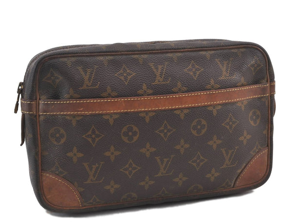 Authentic Louis Vuitton Monogram Compiegne 28 Clutch Hand Bag M51845 LV 2498D