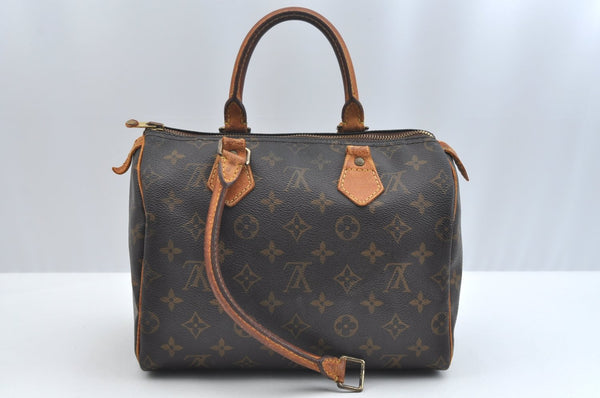 Authentic Louis Vuitton Monogram Speedy 25 Boston Hand Bag M41528 LV Junk 2498I