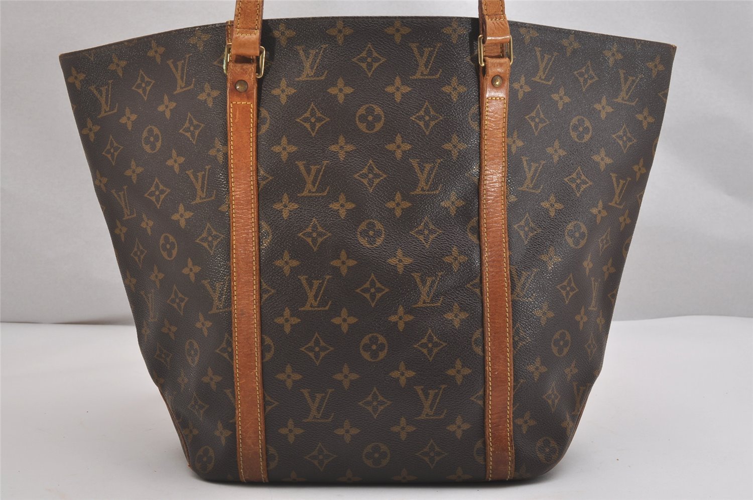 Authentic Louis Vuitton Monogram Sac Shopping PM Tote Bag M51108 Junk 2499I
