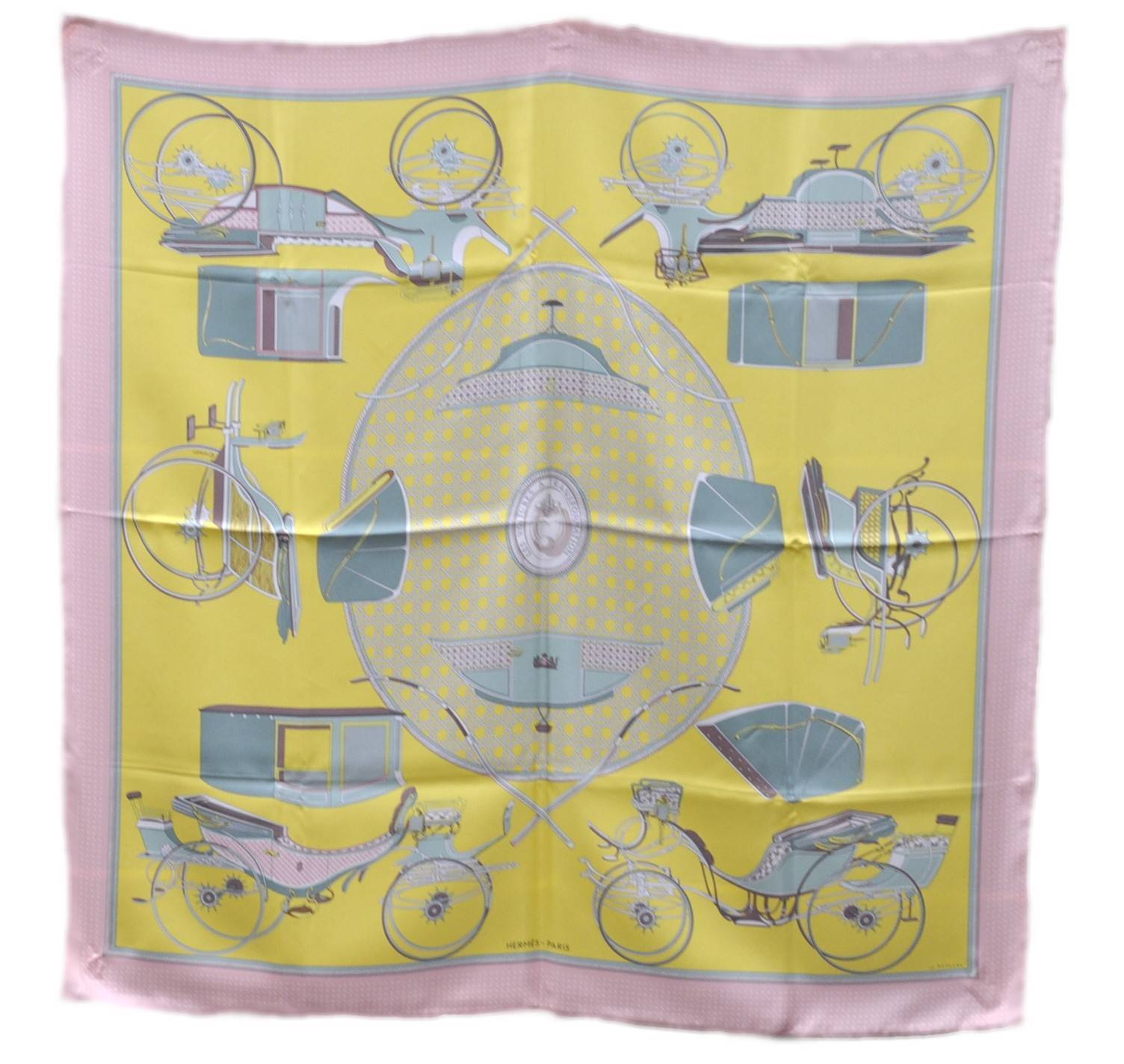 Auth HERMES Carre 90 Scarf 