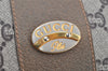 Authentic GUCCI Vintage GG Plus Hand Boston Bag GG PVC Leather Brown Junk 2500I
