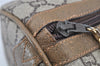 Authentic GUCCI Vintage GG Plus Hand Boston Bag GG PVC Leather Brown Junk 2500I