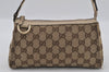 Authentic GUCCI Abbey Shoulder Hand Bag GG Canvas Leather 145750 Brown 2501I
