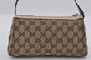 Authentic GUCCI Abbey Shoulder Hand Bag GG Canvas Leather 145750 Brown 2501I