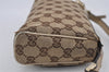 Authentic GUCCI Abbey Shoulder Hand Bag GG Canvas Leather 145750 Brown 2501I