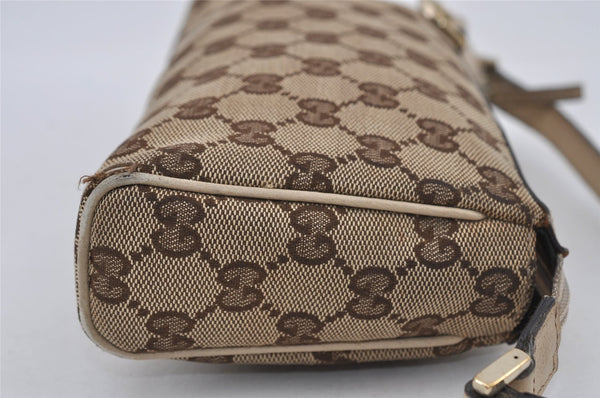 Authentic GUCCI Abbey Shoulder Hand Bag GG Canvas Leather 145750 Brown 2501I