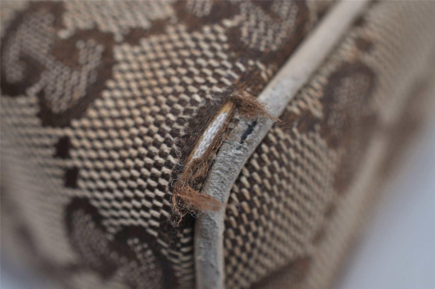 Authentic GUCCI Abbey Shoulder Hand Bag GG Canvas Leather 145750 Brown 2501I