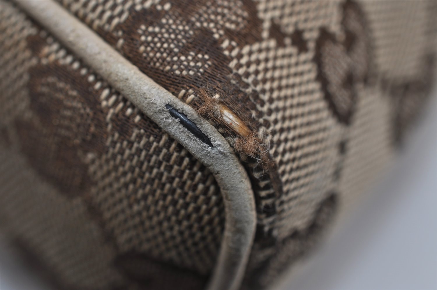 Authentic GUCCI Abbey Shoulder Hand Bag GG Canvas Leather 145750 Brown 2501I