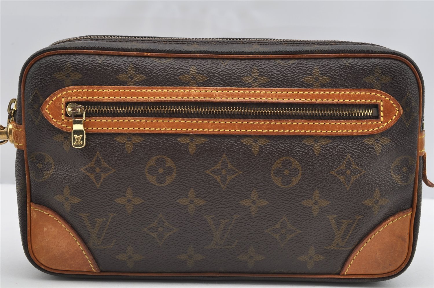 Authentic Louis Vuitton Monogram Marly Dragonne GM M51825 Clutch Hand Bag 2503I