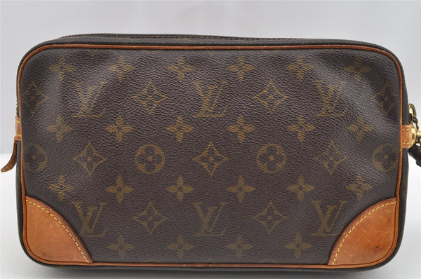 Authentic Louis Vuitton Monogram Marly Dragonne GM M51825 Clutch Hand Bag 2503I