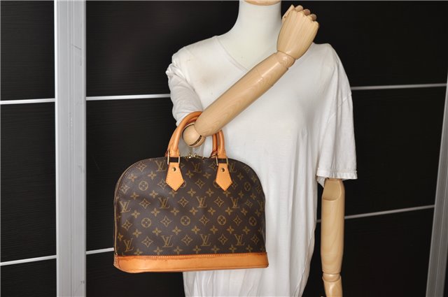 Authentic Louis Vuitton Monogram Alma Hand Bag Purse M51130 LV 2504F