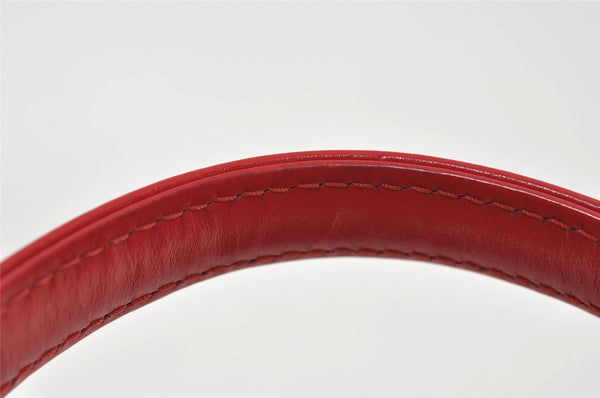 Authentic Louis Vuitton Epi Cannes Red Cosmetic Hand Bag Purse M48037 LV 2504I