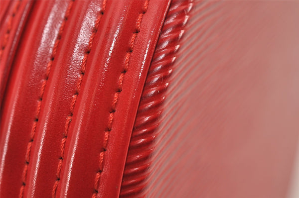 Authentic Louis Vuitton Epi Cannes Red Cosmetic Hand Bag Purse M48037 LV 2504I