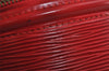 Authentic Louis Vuitton Epi Cannes Red Cosmetic Hand Bag Purse M48037 LV 2504I