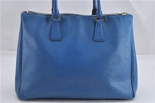 Authentic PRADA Vintage Saffiano Leather Hand Bag Blue 2505F