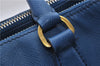 Authentic PRADA Vintage Saffiano Leather Hand Bag Blue 2505F