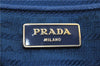 Authentic PRADA Vintage Saffiano Leather Hand Bag Blue 2505F