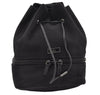 Authentic GUCCI Drawstring Hand Bag Purse Canvas Leather 0391053 Black 2505I