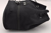 Authentic GUCCI Drawstring Hand Bag Purse Canvas Leather 0391053 Black 2505I
