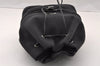 Authentic GUCCI Drawstring Hand Bag Purse Canvas Leather 0391053 Black 2505I