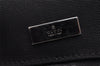 Authentic GUCCI Drawstring Hand Bag Purse Canvas Leather 0391053 Black 2505I