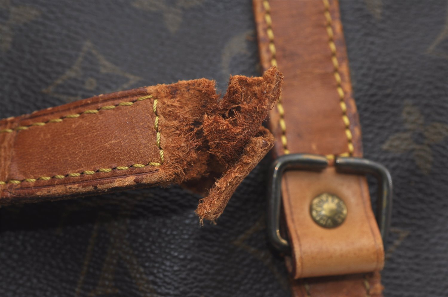 Authentic Louis Vuitton Monogram Sac Shopping PM Tote Bag M51108 LV Junk 2506I