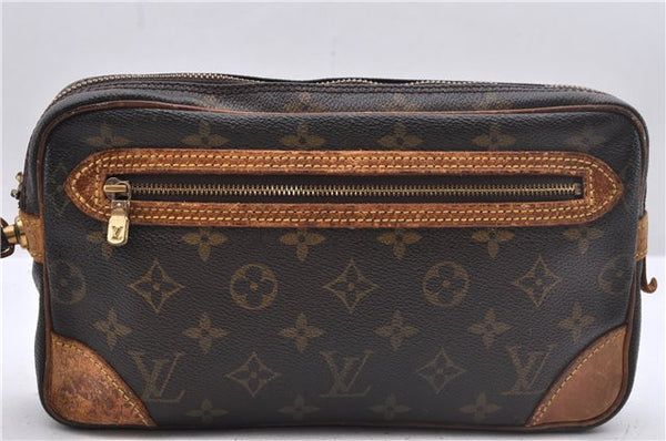 Auth Louis Vuitton Monogram Marly Dragonne GM Clutch Hand Bag M51825 Junk 2507D