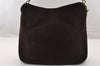 Authentic GUCCI Bamboo 2Way Shoulder Hand Bag Purse Suede Leather Brown 2508I