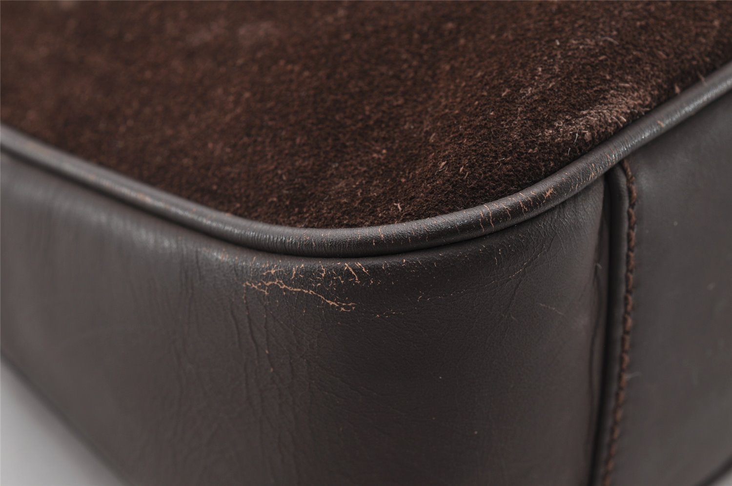 Authentic GUCCI Bamboo 2Way Shoulder Hand Bag Purse Suede Leather Brown 2508I