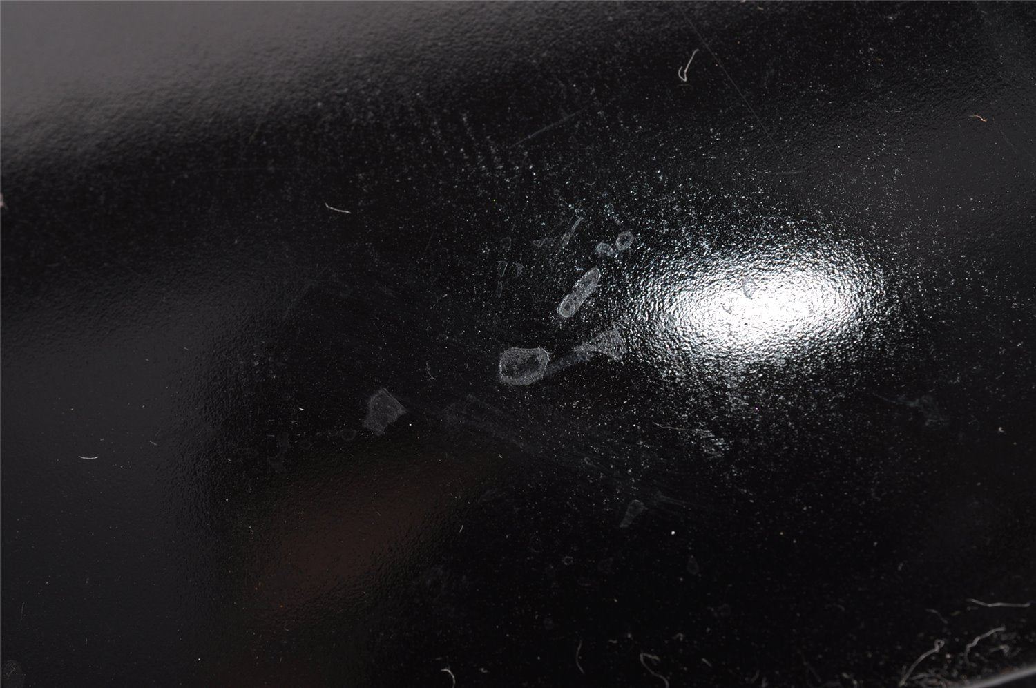 Authentic GUCCI Vintage Shoulder Hand Bag Purse Enamel Black Junk 2509I