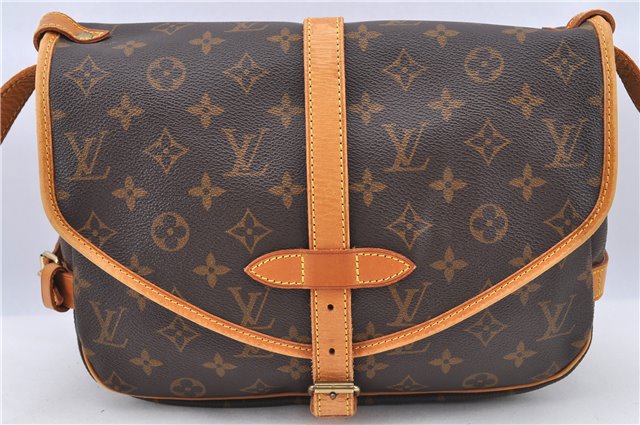 Auth Louis Vuitton Monogram Saumur 30 Shoulder Cross Body Bag M42256 LV 2510B