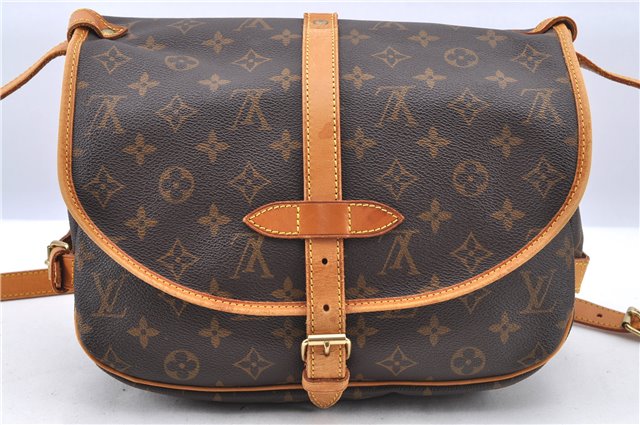 Auth Louis Vuitton Monogram Saumur 30 Shoulder Cross Body Bag M42256 LV 2510B