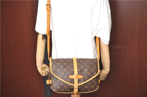 Auth Louis Vuitton Monogram Saumur 30 Shoulder Cross Body Bag M42256 LV 2510B