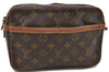 Authentic Louis Vuitton Monogram Compiegne 23 Clutch Hand Bag M51847 LV 2510D