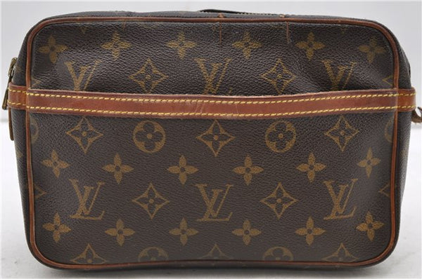 Authentic Louis Vuitton Monogram Compiegne 23 Clutch Hand Bag M51847 LV 2510D