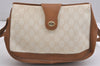 Authentic GUCCI Shoulder Cross Body Bag Purse GG PVC Leather White Junk 2510I