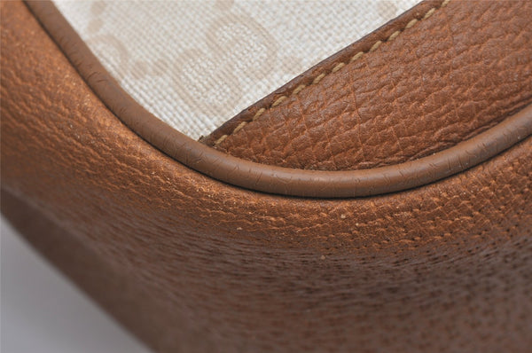 Authentic GUCCI Shoulder Cross Body Bag Purse GG PVC Leather White Junk 2510I