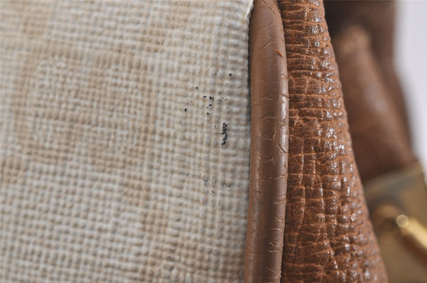 Authentic GUCCI Shoulder Cross Body Bag Purse GG PVC Leather White Junk 2510I