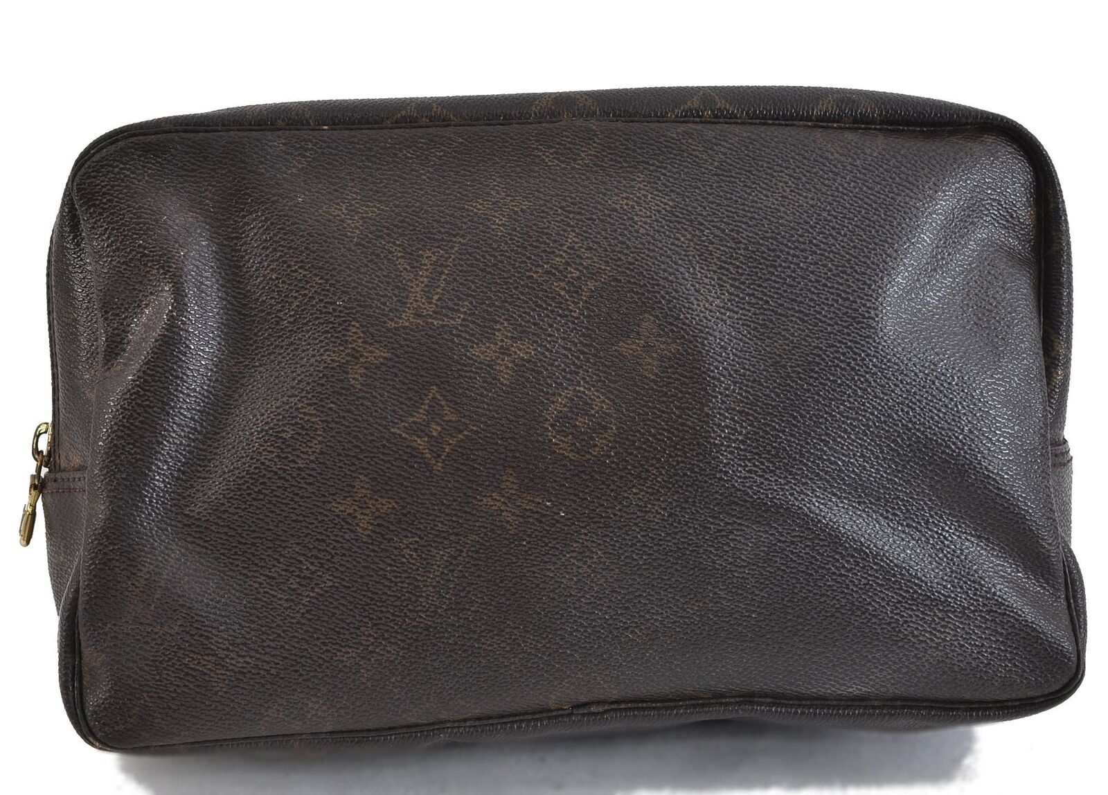 Auth LOUIS VUITTON Monogram Trousse Toilette 28 Clutch Hand Bag M47522 LV 2513C