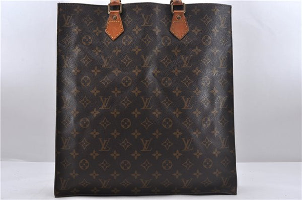 Authentic Louis Vuitton Monogram Sac Plat Hand Bag M51140 LV 2513D