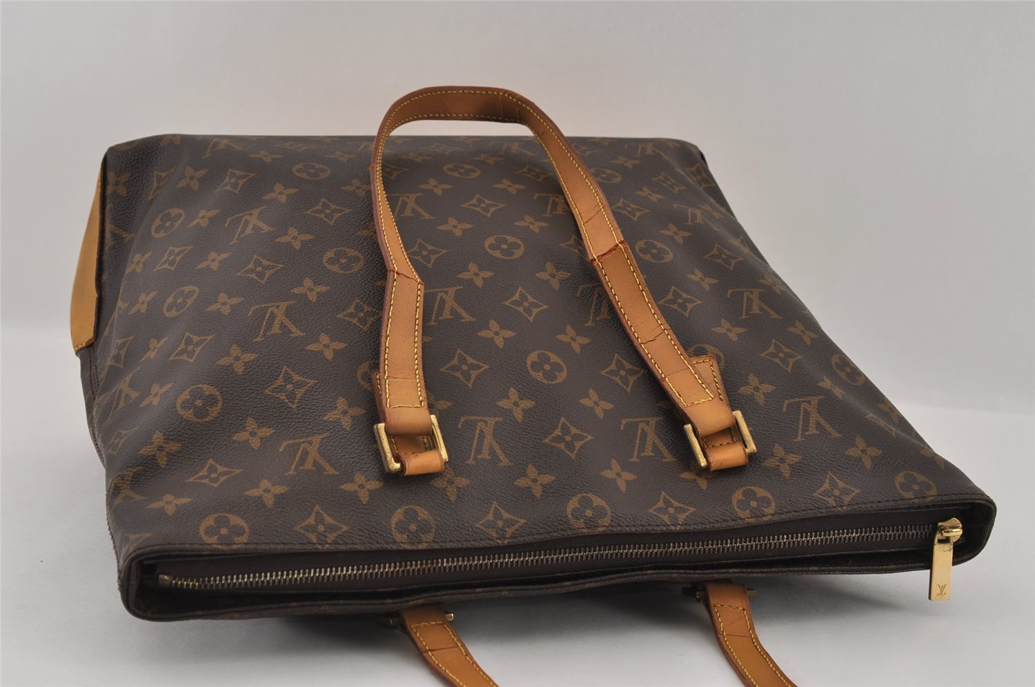 Authentic Louis Vuitton Monogram Cabas Mezzo Shoulder Tote Bag M51151 Junk 2513I
