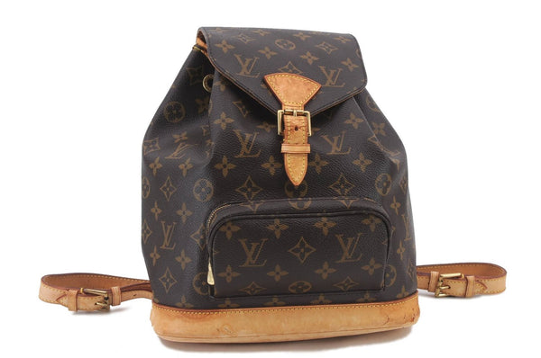 Authentic Louis Vuitton Monogram Montsouris MM Backpack M51136 LV 2514D