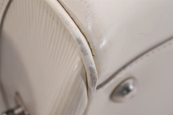 Authentic Louis Vuitton Epi Bowling Montaigne GM Hand Bag White M5931J LV 2516I