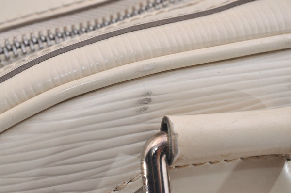 Authentic Louis Vuitton Epi Bowling Montaigne GM Hand Bag White M5931J LV 2516I