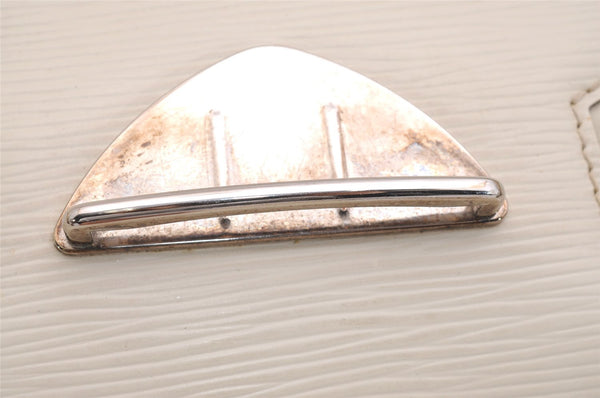 Authentic Louis Vuitton Epi Bowling Montaigne GM Hand Bag White M5931J LV 2516I