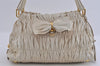 Authentic PRADA Vintage Nappa Gaufre Shoulder Hand Bag Leather White 2517I